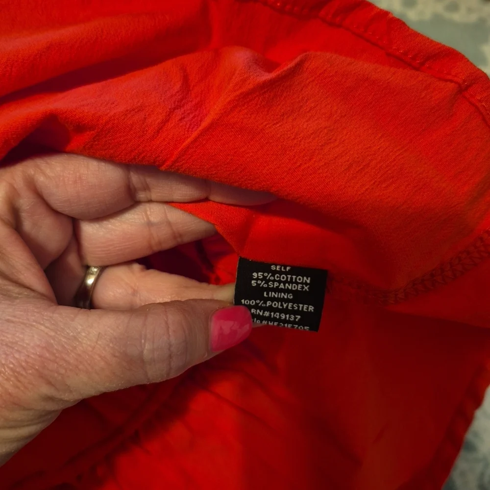 Red Strapless Ruffle Top - Picture 5 of 5